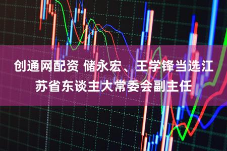 创通网配资 储永宏、王学锋当选江苏省东谈主大常委会副主任