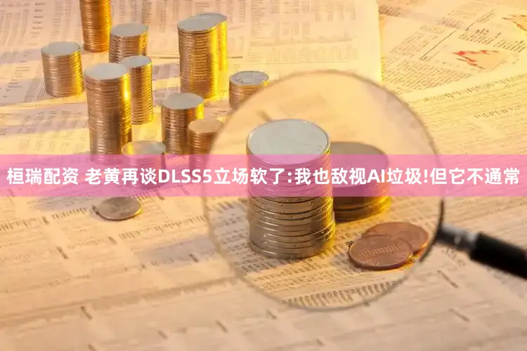 桓瑞配资 老黄再谈DLSS5立场软了:我也敌视AI垃圾!但它不通常